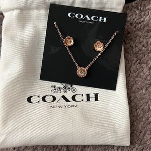 Coach necklace and earring set